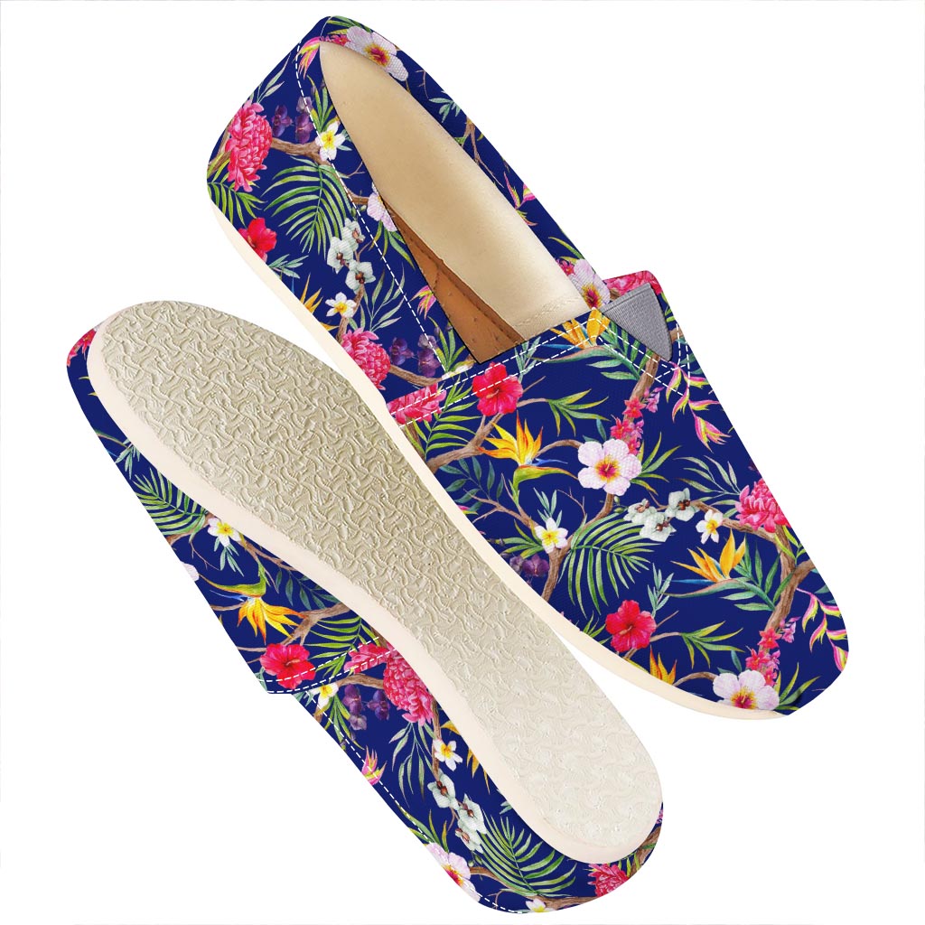 Watercolor Tropical Flower Pattern Print Casual Shoes