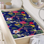 Watercolor Tropical Flower Pattern Print Changing Pad Cover