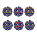 Watercolor Tropical Flower Pattern Print Coaster Set