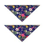 Watercolor Tropical Flower Pattern Print Dog Bandana