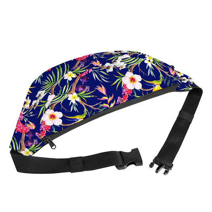 Watercolor Tropical Flower Pattern Print Fanny Pack