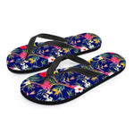 Watercolor Tropical Flower Pattern Print Flip Flops
