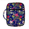 Watercolor Tropical Flower Pattern Print Front Pocket Bible Bag