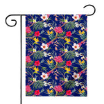Watercolor Tropical Flower Pattern Print House Flag