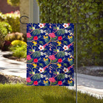 Watercolor Tropical Flower Pattern Print House Flag