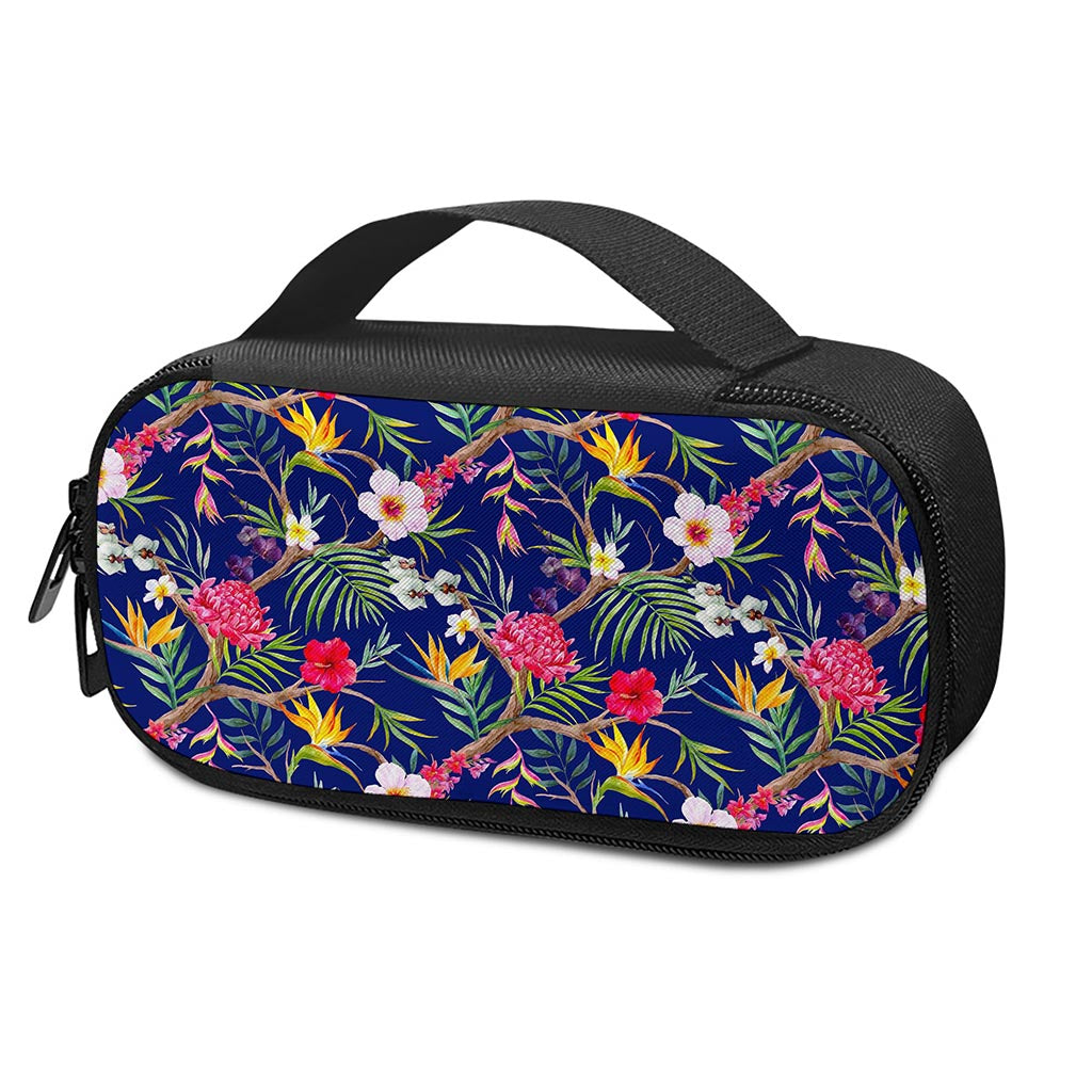 Watercolor Tropical Flower Pattern Print Insulin Cooler Travel Case