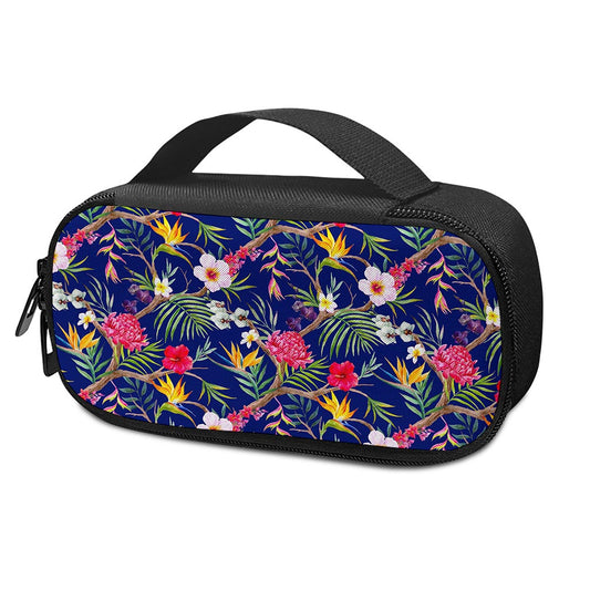 Watercolor Tropical Flower Pattern Print Insulin Cooler Travel Case