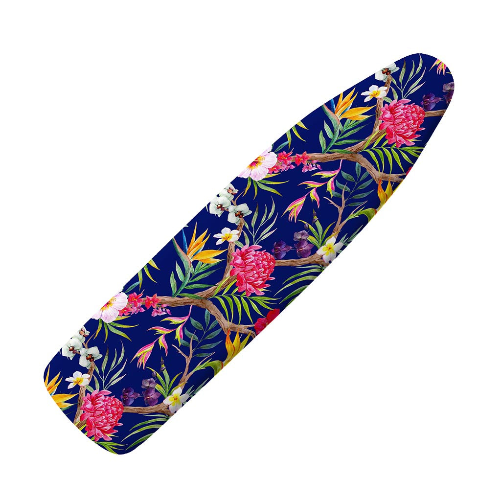Watercolor Tropical Flower Pattern Print Ironing Board Cover