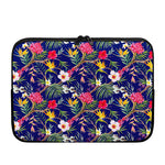 Watercolor Tropical Flower Pattern Print Laptop Sleeve