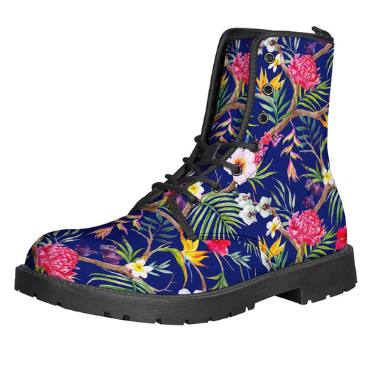 Watercolor Tropical Flower Pattern Print Backpack