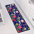 Watercolor Tropical Flower Pattern Print Long Kitchen Mat