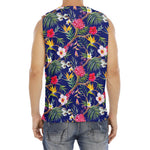 Watercolor Tropical Flower Pattern Print Men's Fitness Tank Top