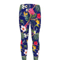 Watercolor Tropical Flower Pattern Print Men's Leggings