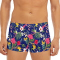 Watercolor Tropical Flower Pattern Print Men's Short Boxer Briefs