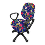 Watercolor Tropical Flower Pattern Print Office Chair Cover