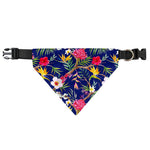 Watercolor Tropical Flower Pattern Print Over The Collar Dog Bandana