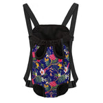 Watercolor Tropical Flower Pattern Print Pet Carrier Backpack
