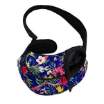 Watercolor Tropical Flower Pattern Print Pet Sling Carrier