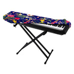 Watercolor Tropical Flower Pattern Print Piano Keyboard Cover