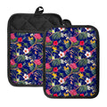 Watercolor Tropical Flower Pattern Print Pot Holders With Pocket