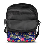 Watercolor Tropical Flower Pattern Print Rectangular Crossbody Bag