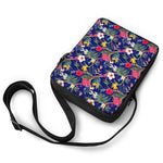 Watercolor Tropical Flower Pattern Print Rectangular Crossbody Bag