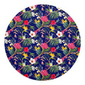 Watercolor Tropical Flower Pattern Print Round Blanket