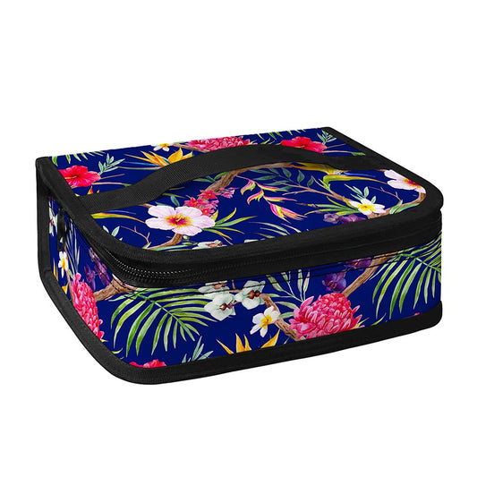 Watercolor Tropical Flower Pattern Print Small Lunch Bag