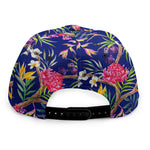 Watercolor Tropical Flower Pattern Print Snapback Cap