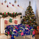 Watercolor Tropical Flower Pattern Print Tablecloth
