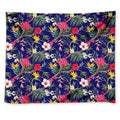 Watercolor Tropical Flower Pattern Print Tapestry