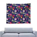 Watercolor Tropical Flower Pattern Print Tapestry