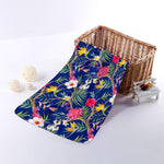 Watercolor Tropical Flower Pattern Print Towel