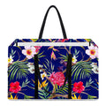 Watercolor Tropical Flower Pattern Print Utility Tote Bag