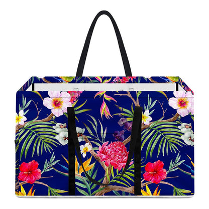 Watercolor Tropical Flower Pattern Print Utility Tote Bag