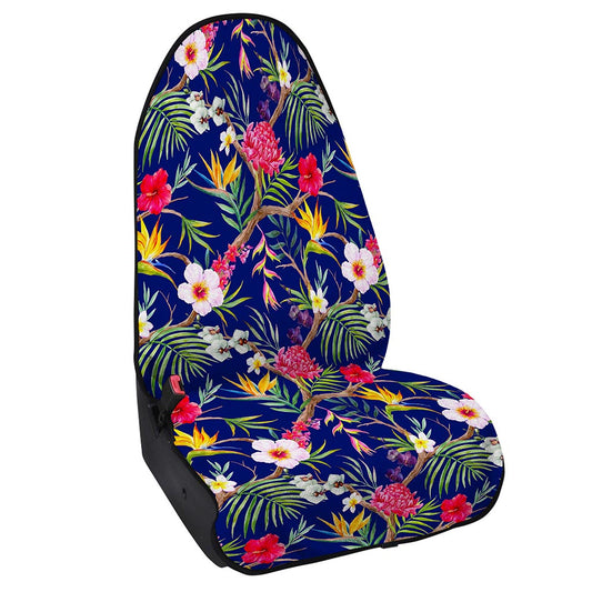 Watercolor Tropical Flower Pattern Print Waterproof Car Seat Cover