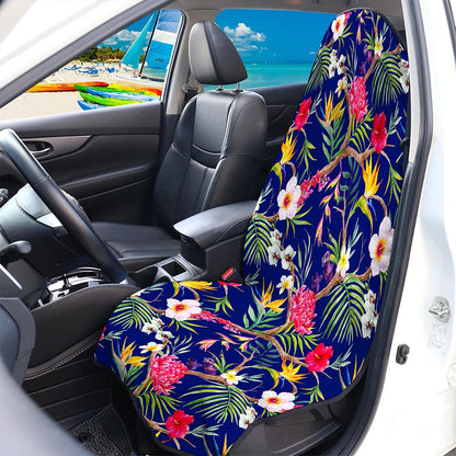 Watercolor Tropical Flower Pattern Print Waterproof Car Seat Cover