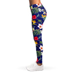 Watercolor Tropical Flower Pattern Print Women's Leggings