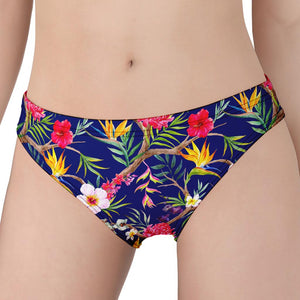 Watercolor Tropical Flower Pattern Print Women's Panties