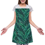 Watercolor Tropical Leaf Pattern Print Adjustable Apron