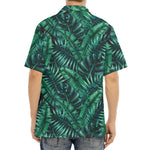 Watercolor Tropical Leaf Pattern Print Aloha Shirt