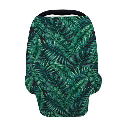 Watercolor Tropical Leaf Pattern Print Baby Seat Cover