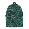 Watercolor Tropical Leaf Pattern Print School Backpack