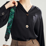 Watercolor Tropical Leaf Pattern Print Bag Strap