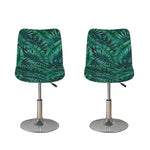 Watercolor Tropical Leaf Pattern Print Bar Stool Covers