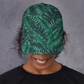 Watercolor Tropical Leaf Pattern Print Baseball Cap