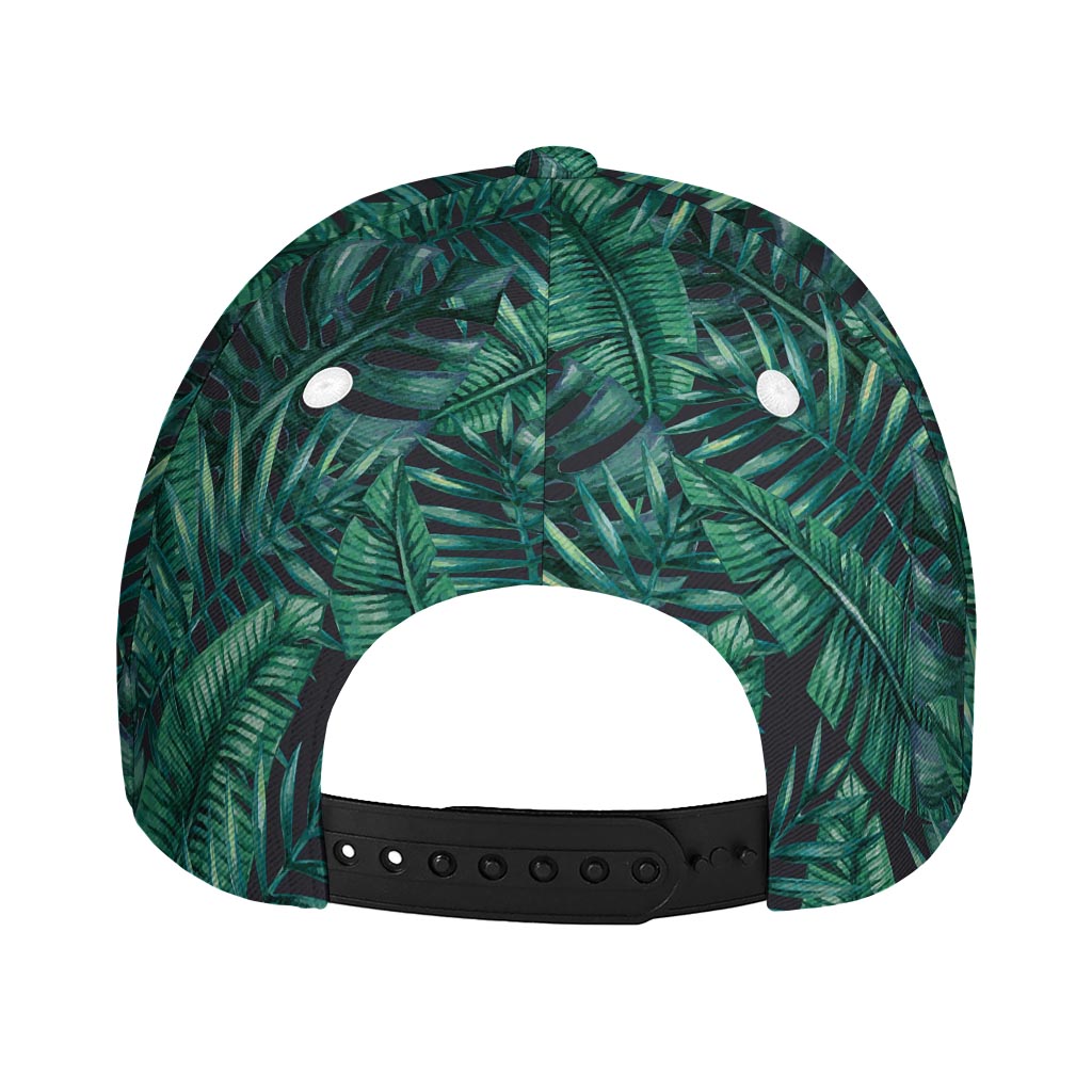 Watercolor Tropical Leaf Pattern Print Baseball Cap
