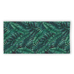 Watercolor Tropical Leaf Pattern Print Beach Towel