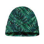 Watercolor Tropical Leaf Pattern Print Beanie