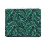 Watercolor Tropical Leaf Pattern Print Bifold Wallet
